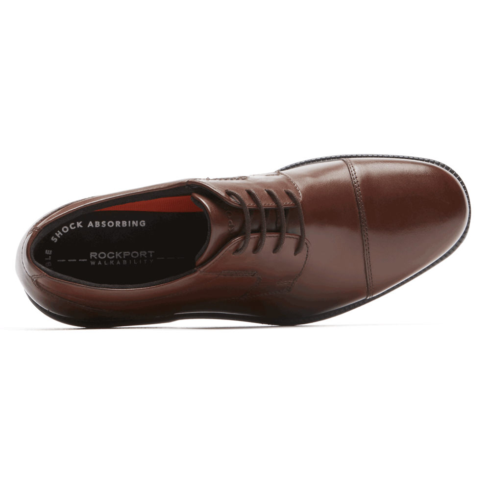 Rockport Oxfords For Mens Brown - Charles Road Cap Toe - GJ2435608